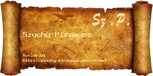 Szuchy Piramusz névjegykártya
